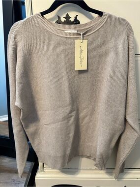 Soft Mini Waffle Texture Dolman Sleeve Sweater in Beige